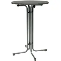 Metro Professional Stehtisch klappbar Mistrano, Stahl, Ø 80 x 110 cm, rund, grau