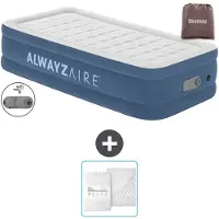 OEM Einzelbetten Luftmatratze 97 x 191 x 46 cm blau Inklusive Pumpe und Hoeslaken