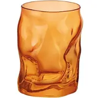 Bormioli Rocco Satz von 6 Gläsern Sorgente Lightorange Glas, Orange, Cl 30