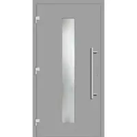 Haustuerenland.de Haustür RC3 "SVENJA" 79 mm Weißaluminium RAL 9006 außen öffnend DIN links