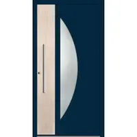 Haustuerenland.de SCHÜCO Aluminium Haustür "TAMIA" ADS 75.SI RC2 Stahlblau RAL 5011 beidseitig innen öffnend DIN links
