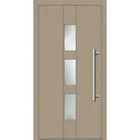 Haustuerenland.de Haustür RC3 "THERESA" 79 mm Graubeige RAL 1019 beidseitig innen öffnend DIN rechts