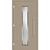 Haustuerenland.de Haustür "SVENJA" 79 mm RC3 Graubeige RAL 1019 außen öffnend DIN links