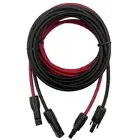 Offgridtec Solarkabel H1Z2Z2-K, bis 1000 V, 5 m, MC4-Stecker auf MC4-Buchse, Kabelquerschnitt 6 mm2, 2 Stück