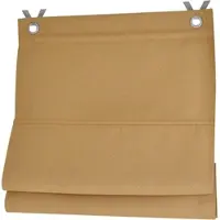 Kutti Heimtextilien Raffrollo / Ösenrollo verdunkelnd Dimout ohne Bohren curry 120 x 130 cm