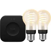 Philips Hue Filament White Ambiance Standard Doppelpack + Bridge Pro