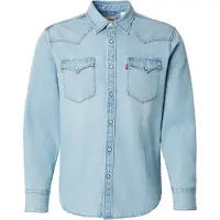 Levi's für Herren. 85744-0118 Barstow Standard Fit Westernhemd blau (XL), Lässig, Baumwolle, Langarm