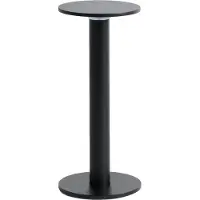 HAY LED-Akku-Tischlampe HOST PORTABLE, anthrazit, 22 cm IP44 dimmbar, schwarz, für Wohn- / Esszimmer, Aluminium, Modern