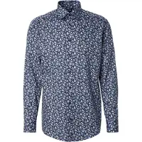 Olymp Langarmhemd "Luxor" Businesshemd, New-Kentkragen, floraler Print, modern fit
