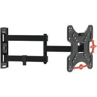 HomeShopXL Schwenkbare TV-Wandhalterung 15-47 Zoll - VESA 75x75/100x100/200x200 - Neigbar und drehbar - Max. 30 kg - Kabelmanagement - Schwarz [39697B]