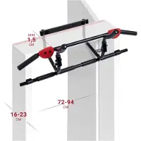 Hammer Klimmzugstange Multigriff, einfaches Einhängen, 5 Griffmöglichkeiten, integr. Bouldergriffe, anpassbarer Neigungswinkel, belastbar bis 150 kg