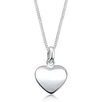 Elli Halskette 925 Sterling Silber Herz in Silber | Gr.: 50-cm