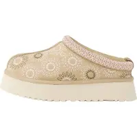 Ugg für Damen. 1178193 Tazz Sun Stitch hellbraune Lederclogs (36), 3 bis 5 cm, Keine, Lässig