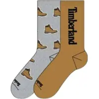 Timberland Kids 2 Pack All Over Print Boot Crew med gry heather M