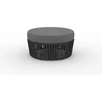 Vermobil Outdoor Puff/Hocker Daisy Rope dunkelgrau, anthrazit