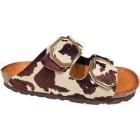 Rohde ALBA Damenschuhe Pantoletten Fußbett Braun Freizeit