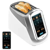 Cecotec ToastPad Double Pro Screen, 2 Scheibe(n), Weiß, Aluminium, Edelstahl, Berührung, TFT, 1400 W