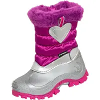 Spirale Kinder-Winterstiefel Sonja gefüttert in lila silber | Gr.: 23
