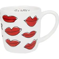 Blond Amsterdam Cappuccino-Becher Valentinstag Küsschen in Rot - 500 ml | Gr.: onesize