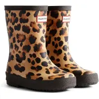 Hunter Gummistiefel Kids First Leopard Print Boot Leopard Print / Chocolate Brown-Schuhgröße 31