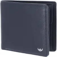 Golden Head Leder Geldbörse Capri RFID Protect Scheintasche 1134 Blau dunkelblau