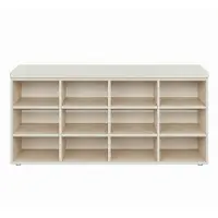 Hobby Hall Sitzbank mit Stauraum, Schuhregal mit Kissen, 12 Fächer LHSB35012K04