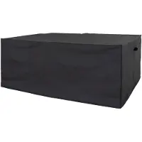 Ebuy24 Liva Schutzhülle für Gartenmöbel Luxus 1 Tisch, 4 Stühle wasserabweisend schwarz.