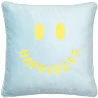 PAD Dekokissen "GRIN", light blau, B:40cm L:40cm, Polyester, Dekokissen_Sitzkissen_Kissenhüllen, Dekokissen, Embroidery