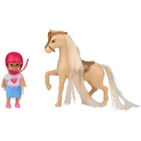 Eddy Toys Fashionpuppe Mini 9cm Mit Pferd