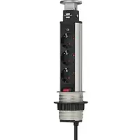 Brennenstuhl Einbausteckdosenleiste Tower Power, 3-fach