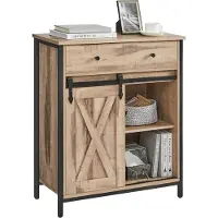 Vasagle Küchenschrank mit Schiebetür 30 x 70 x 80 cm Landhausstil LSC100B50