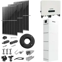 AXITEC PV-Komplettanlage 5 kWp mit Wechselrichter 5 kW + Stromspeicher 13,5 kWh, 12 Solarmodulen Glas-Glas black frame & Montagesystem Aufdach (* 0% MwSt. gem. §12 Abs. 3 UstG)