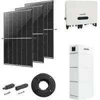 AXITEC Photovoltaik-Paket 8 kWp mit Wechselrichter 8 kW + Stromspeicher 10,1 kWh, 20 Solarmodulen Glas-Glas black frame (* 0% MwSt. gem. §12 Abs. 3 UstG)