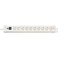 Brennenstuhl 10-fach Schutzkontakt-Steckdose weiß - mit Schalter - 250V, 16A - 1,8 m