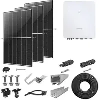 Sungrow PV-Komplettanlage 10 kWp mit Wechselrichter 10 kW, 24 Solarmodulen Glas-Glas black frame & Montagesystem Aufdach (* 0% MwSt. gem. §12 Abs. 3 UstG)