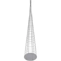 Mendler Deko-Baum HWC-O91, Weihnachtsbaum Schmuckbaum Weihnachtsdeko Christbaum zum Beschmücken, Metall 160cm silberfarben