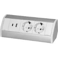ORNO Ecksteckdosenleiste mit USB-Anschlüssen