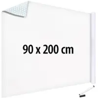 INFACTORY Selbstklebende Whiteboard-Folie mit Marker und Wischer, 90 x 200 cm