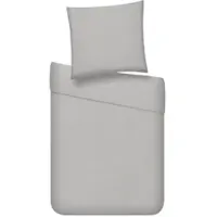 Modern Living Bettwäsche Stone Washed Uni XL Hellgrau ca. 155x220cm