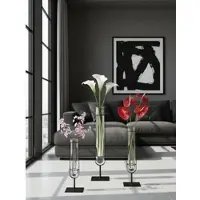 Wmg Dekovase Lazaro mit filigranem Eisenständer – für Blumenarrangements, Höhe 40 cm