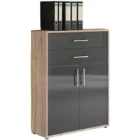Mid.You Aktenschrank Office Edition Sonoma Eiche/Anthrazit