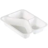 Duni PP-Schale Caterline 227 x 178 x 40 mm Weiß 3-Teilung, 216 Stk/Krt (1 x 216 Stk)