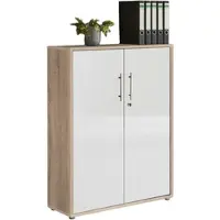 Mid.You Aktenschrank Office Edition Weiß/Sonoma Eiche