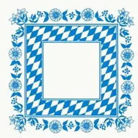 Duni Dunicel-Mitteldecke 84 x 84 cm Bayernraute, 100 Stk/Krt (5 x 20 Stk)
