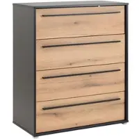 Momax Kommode Adriano Schwarz/Eichefarben