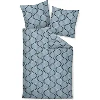 Janine Mako-Satin Bettwäsche J.D. 87112 gletscherminze 155x220 cm + 80x80 cm
