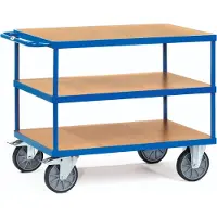 Fetra 2421, Stahl, Transportwagen, Blau, 600 kg, 4 Rad/Räder, 20 cm