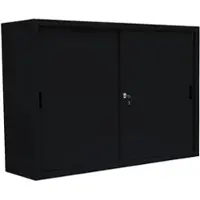 LÜLLMANN Schiebetürenschrank, 3 OH, 1090 x 1600 x 450 mm, tiefschwarz