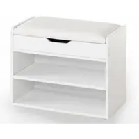 Better Home Schuhschrank mit Sitzkissen & aufklappbare Sitzfläche, ca. 60 x 29,5 x 45 cm - Weiß