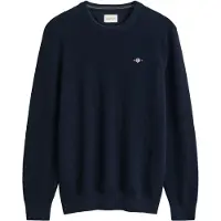 Gant für Herren. 8030291 Jersey Textured marineblau (XL), Lässig, Bio-Baumwolle